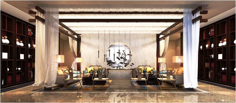 深圳寶安中式風格餐飲店裝修圖接待廳效果圖 深圳寶安中式風格餐飲店裝修圖接待廳效果圖