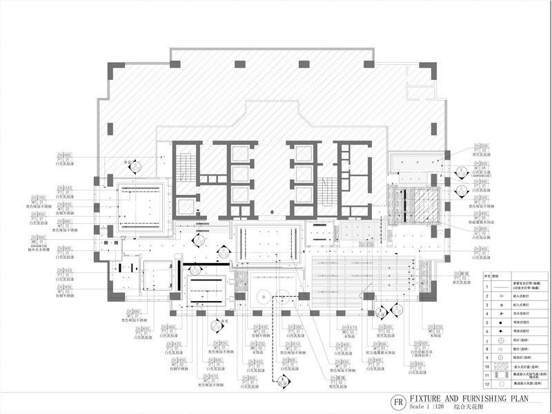福田創新科技廣場辦公室裝修頂面圖