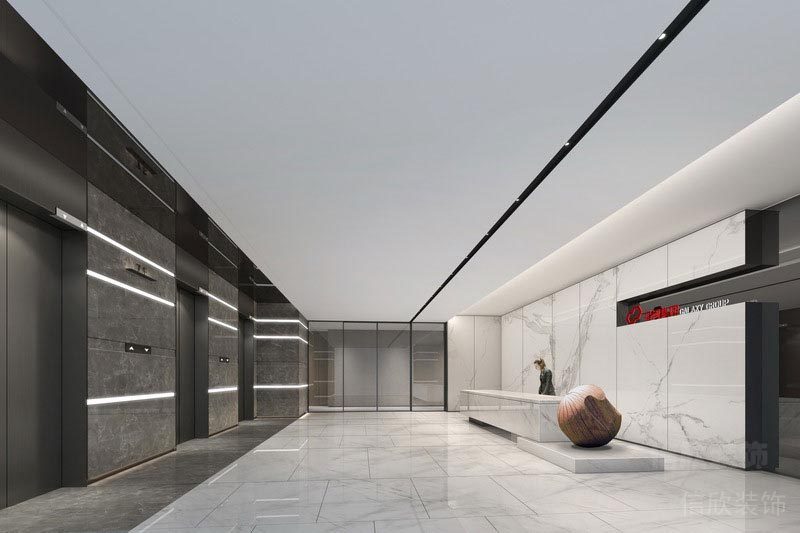 深圳龍崗辦公室裝修設計前臺效果圖 深圳龍崗辦公室裝修設計前臺效果圖