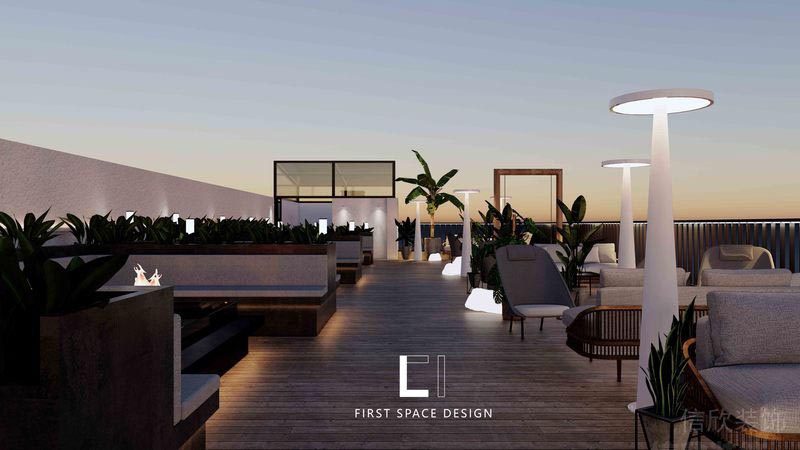 福田餐廳裝修私房菜設(shè)計(jì)效果圖室外露臺卡座