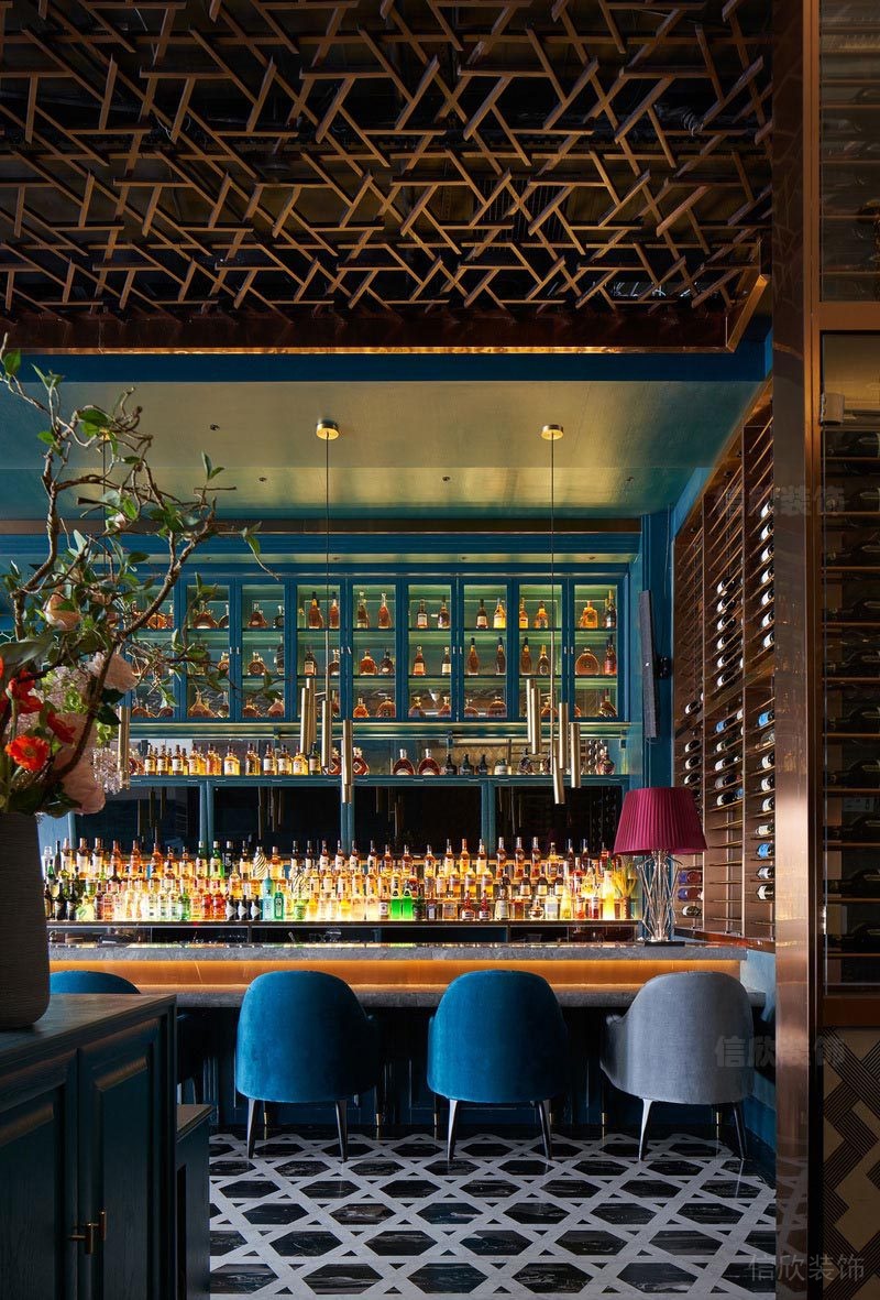 深圳市南山區中式餐廳格柵頂 深圳市南山區中式餐廳格柵頂