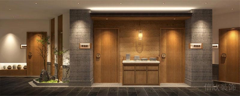 深圳福田餐飲飯館湯包裝修設(shè)計圖主題墻裝飾