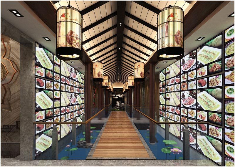 深圳寶安中式風格餐飲店裝修圖水景長廊效果圖 深圳寶安中式風格餐飲店裝修圖水景長廊效果圖