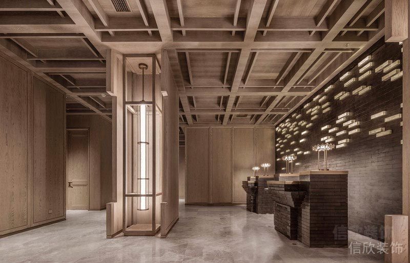 深圳福田餐飲飯館裝修設(shè)計(jì)圖前臺(tái)服務(wù)區(qū)