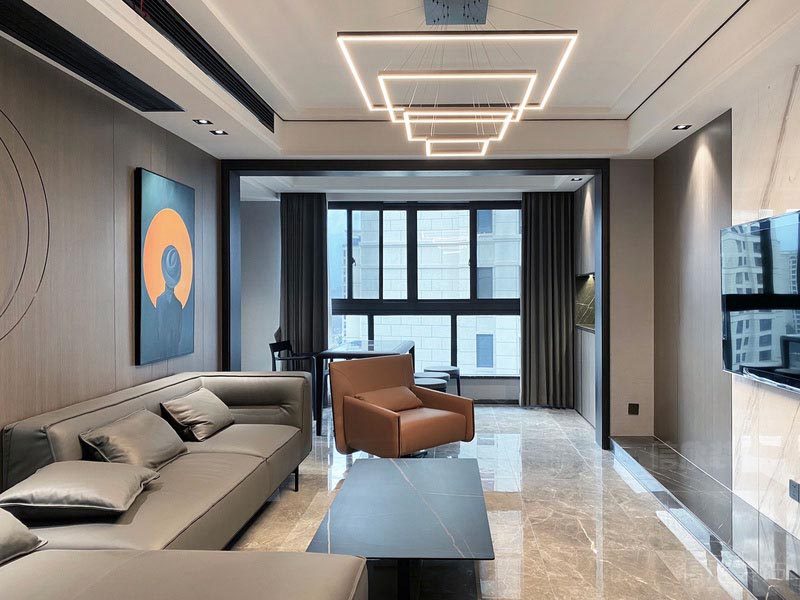 羅湖區招商中環現代風格的家庭住宅舊房裝修案例 入戶 羅湖區招商中環現代風格的家庭住宅舊房裝修案例 客廳