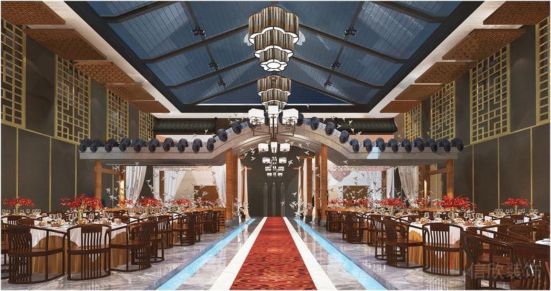 深圳寶安中式風格餐飲店裝修圖婚宴廳用餐區(qū)效果圖 深圳寶安中式風格餐飲店裝修圖婚宴廳用餐區(qū)效果圖