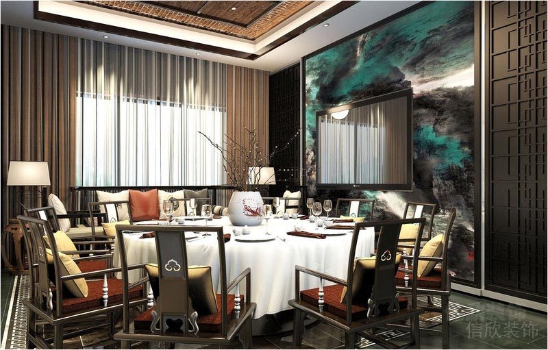深圳寶安中式風格餐飲店裝修圖包間效果圖 深圳寶安中式風格餐飲店裝修圖包間效果圖