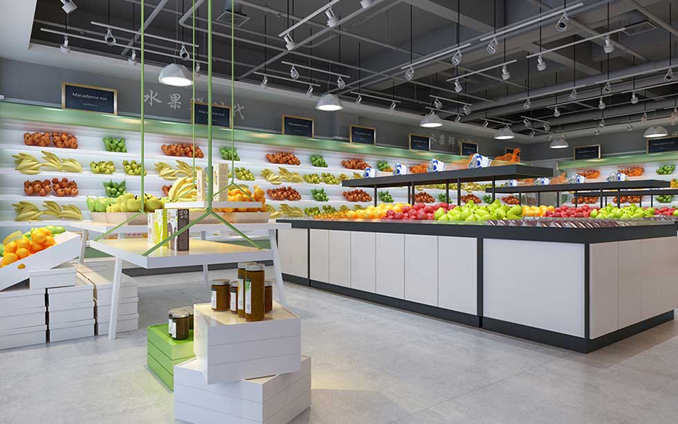 深圳龍崗水果店大廳裝修 深圳龍崗水果店大廳裝修