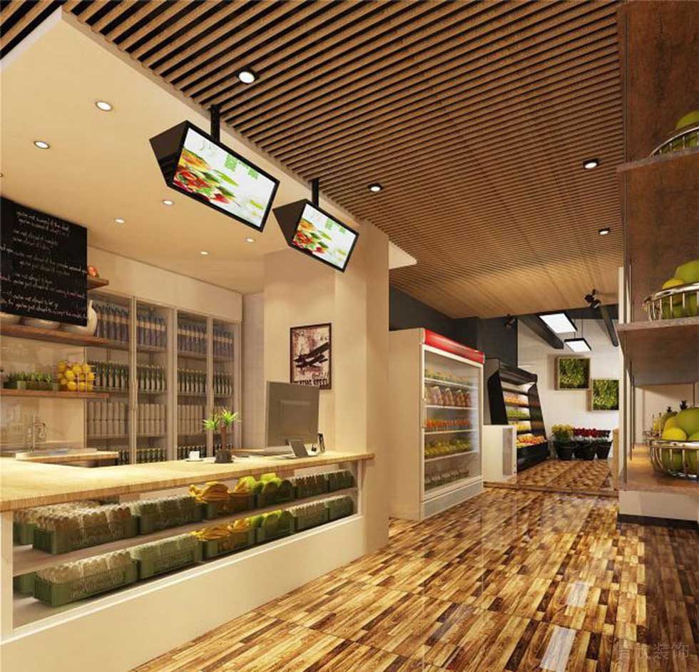 深圳普通水果店收銀臺裝修 深圳普通水果店收銀臺裝修