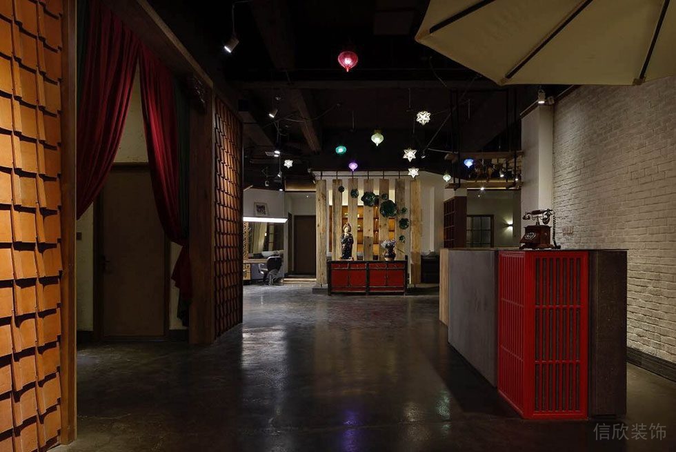 深圳鹽田美發(fā)店前臺(tái)裝修設(shè)計(jì)