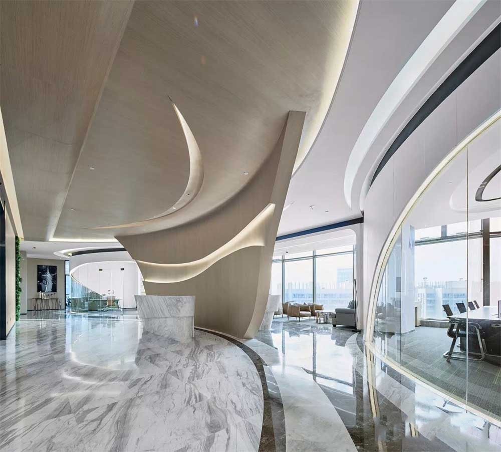 深圳市南山1200平輕奢風金融公司辦公室裝修大廳 深圳市南山1200平輕奢風金融公司辦公室裝修大廳