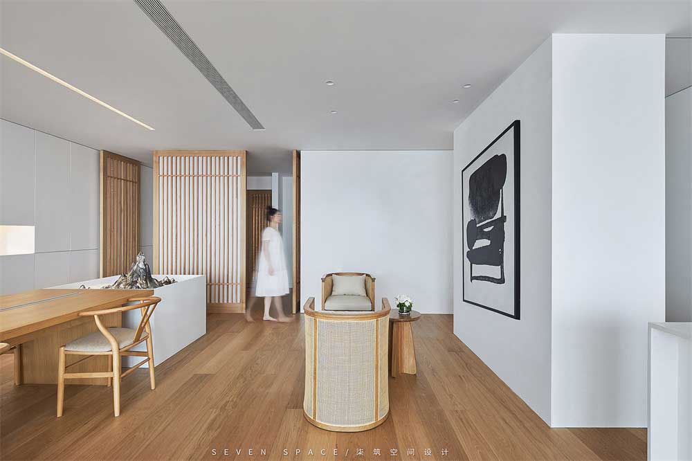 深圳市福田原木風辦公室裝修接待區 深圳市福田原木風辦公室裝修接待區