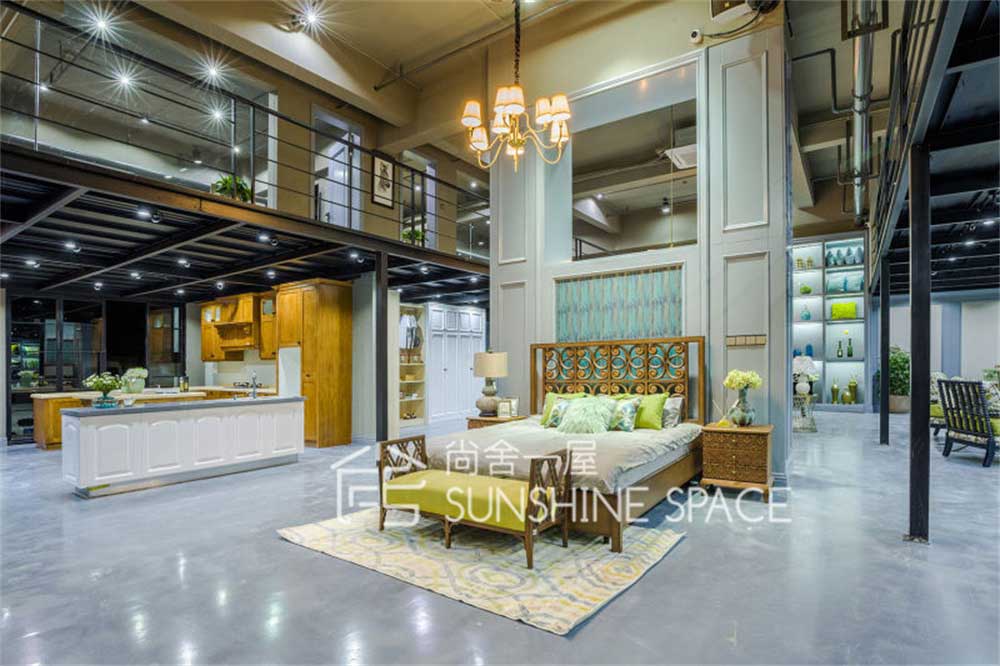 深圳南山簡(jiǎn)歐風(fēng)格家具展廳裝修設(shè)計(jì)案例臥室家具陳列區(qū) 深圳南山簡(jiǎn)歐風(fēng)格家具展廳裝修設(shè)計(jì)案例臥室家具陳列區(qū)