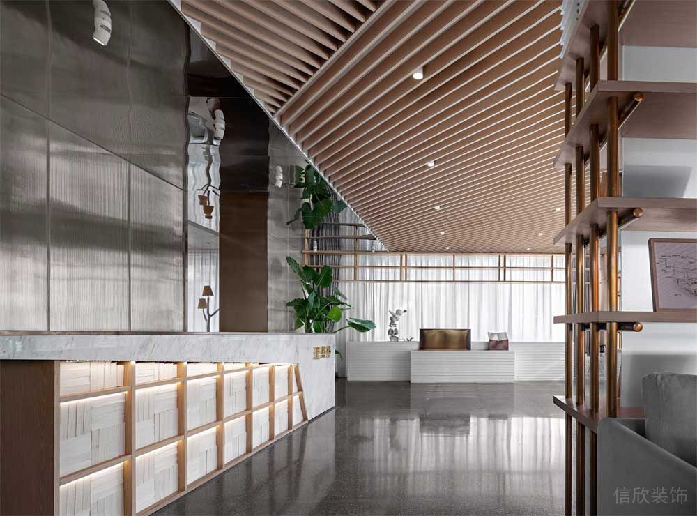 深圳市羅湖區現代日式風格辦公室前臺設計 深圳市羅湖區現代日式風格辦公室前臺設計