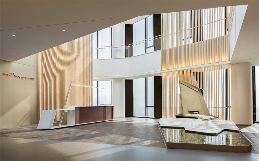 深圳市龍崗邁科集團現代風格辦公室裝修前臺 深圳市龍崗邁科集團現代風格辦公室裝修前臺