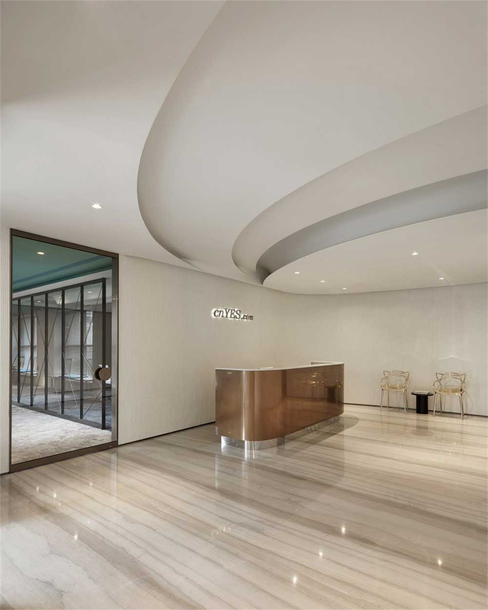 深圳羅湖現代風格辦公室裝修設計案例入口門廳 深圳羅湖文錦廣場現代風格辦公室裝修設計案例入口門廳