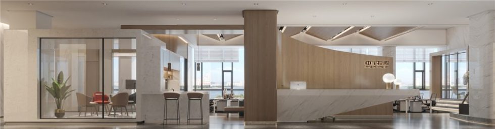 前臺區(qū)木飾面效果圖設(shè)計(jì)