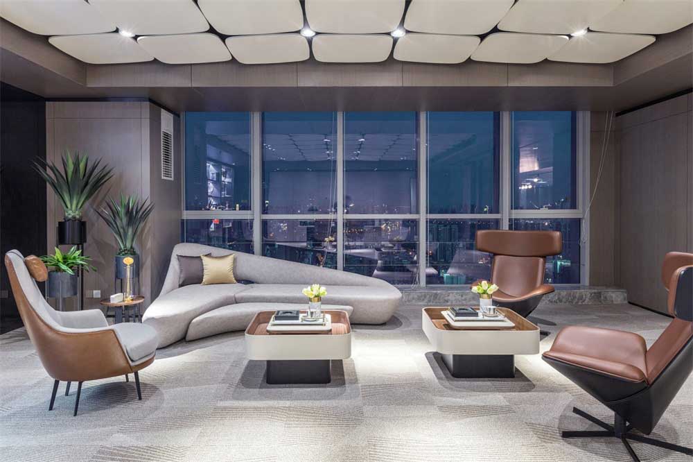 深圳市福田區車公廟現代輕奢辦公室設計裝修沙發區 深圳市福田區車公廟現代輕奢辦公室設計裝修沙發區