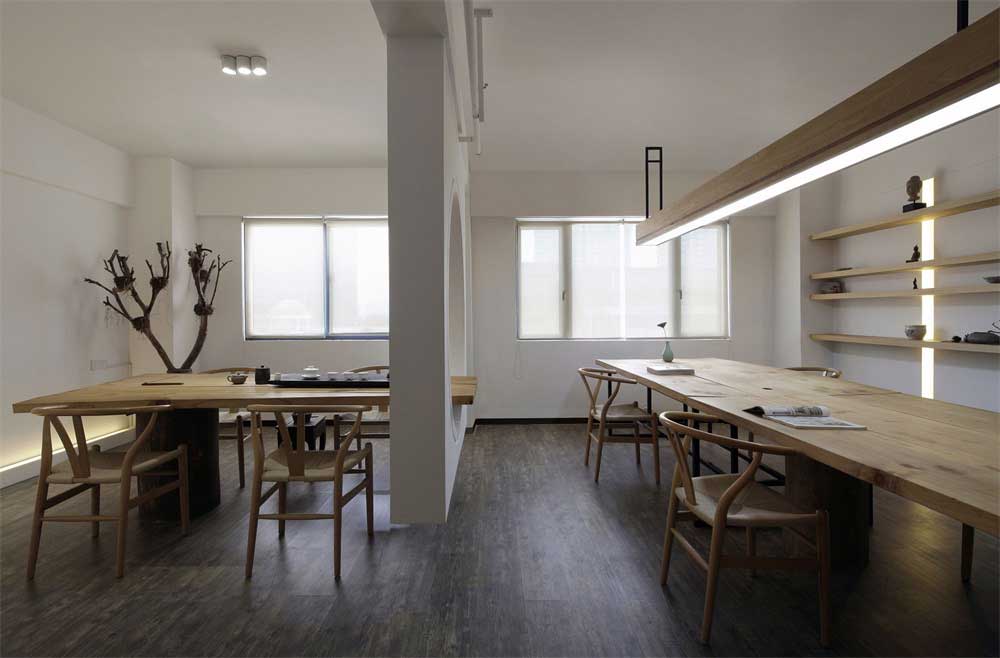 深圳龍華100平方新中式風格辦公室裝修地面鋪設 深圳龍華100平方新中式風格辦公室裝修地面鋪設