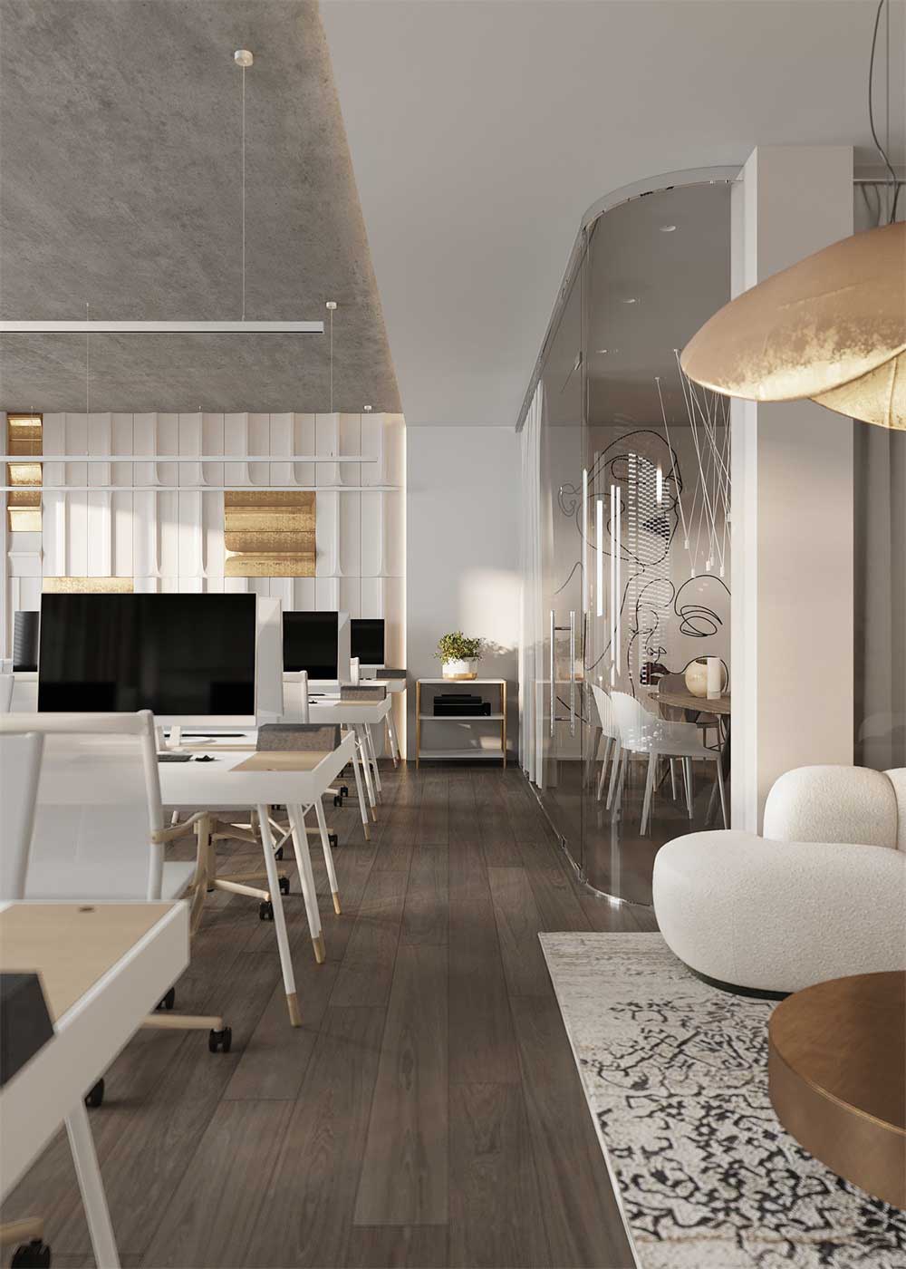 深圳羅湖500平方簡約風格辦公室裝修辦公區(qū)波紋板背景墻 深圳羅湖500平方簡約風格辦公室裝修辦公區(qū)波紋板背景墻