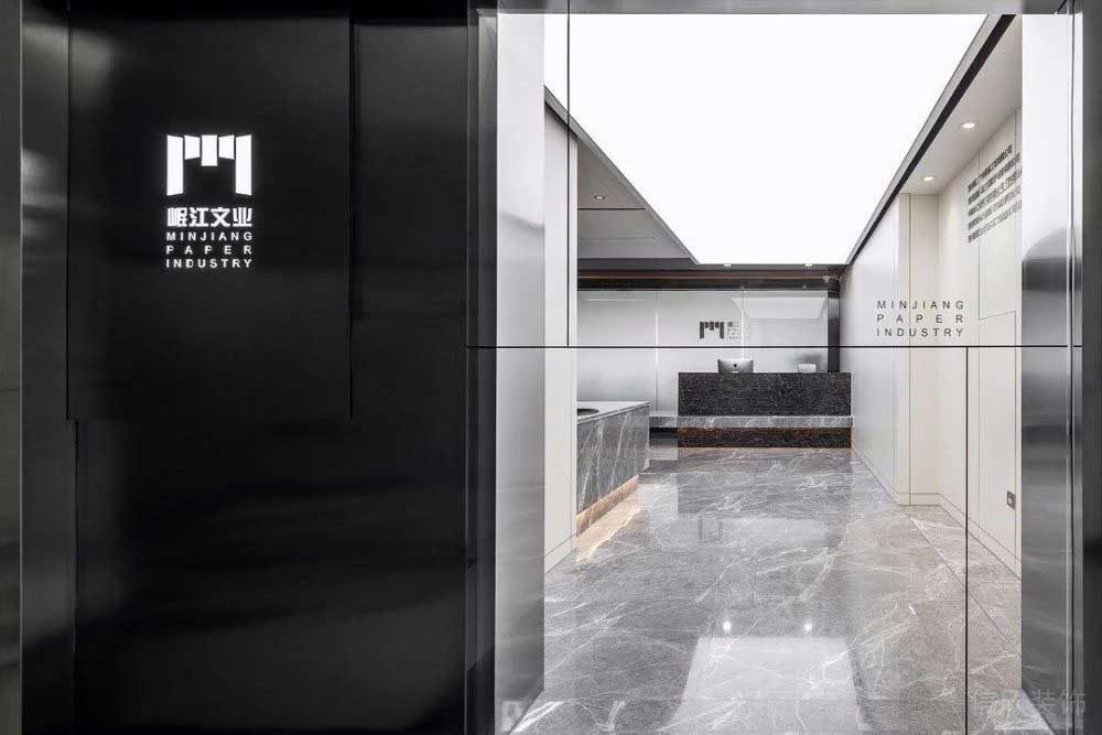 黑白灰色系前臺區(qū)效果圖設(shè)計(jì)