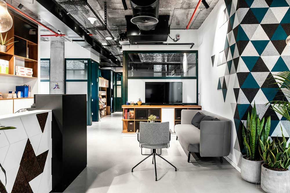 工業風接待區效果圖設計