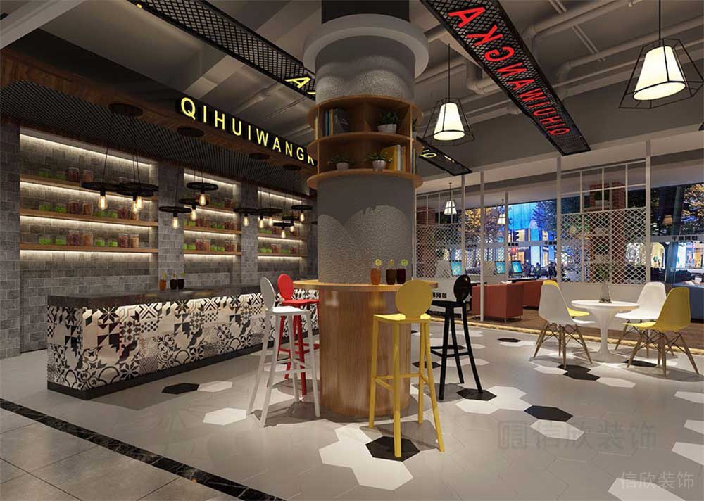 深圳福田區(qū)網(wǎng)咖裝修設(shè)計(jì)方案 咖啡餐飲區(qū)