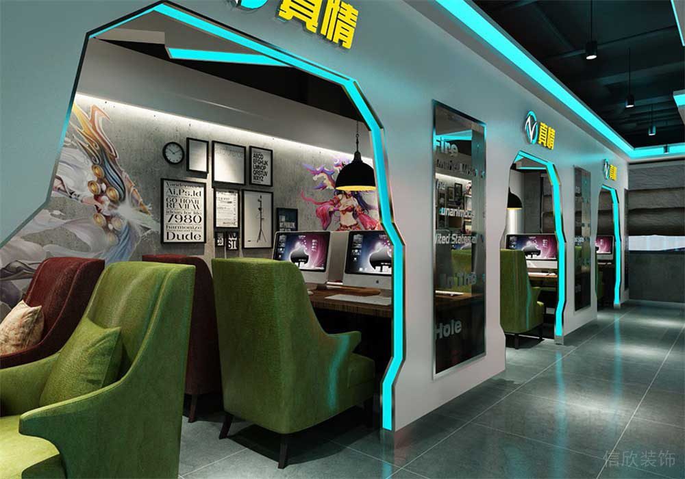 深圳南山區(qū)網(wǎng)咖裝修設(shè)計(jì) 包間