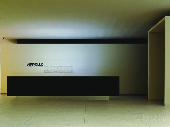 黑白色調前臺區(qū)工作室辦公室接待臺裝修圖