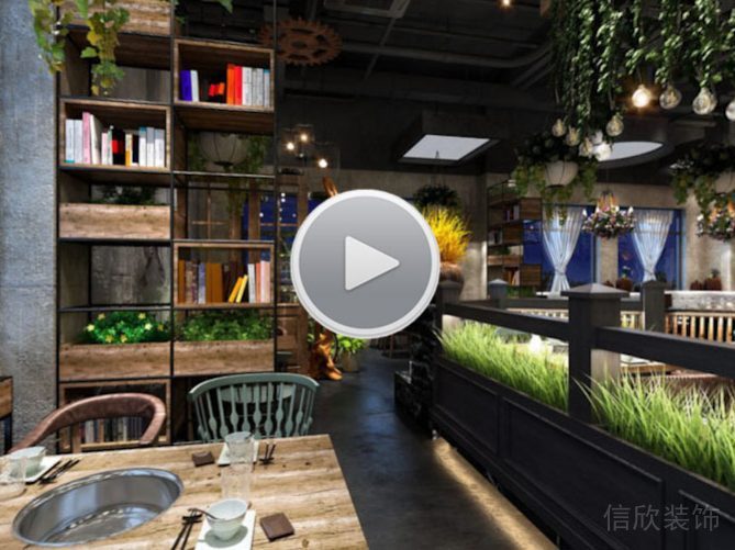 餐廳金屬柜隔斷木質圍欄內(nèi)設燈帶裝修設計圖