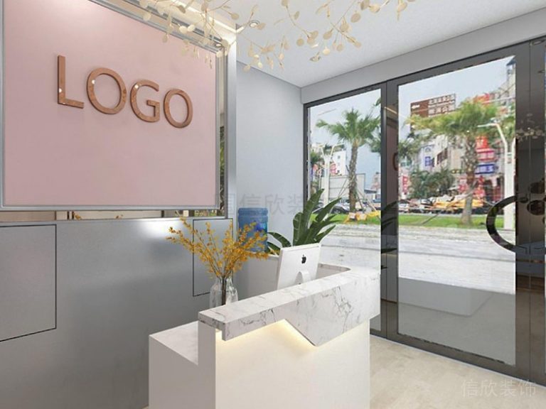 前臺區(qū)背景墻效果圖設計