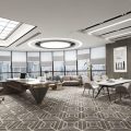 總裁辦公室裝修效果圖天花設計裝修地毯會議室灰色調(diào)裝修