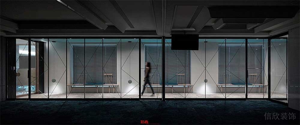 深圳龍華信利康樂(lè)創(chuàng)薈大廈簡(jiǎn)約風(fēng)格辦公室裝修設(shè)計(jì)案例走廊過(guò)道效果圖