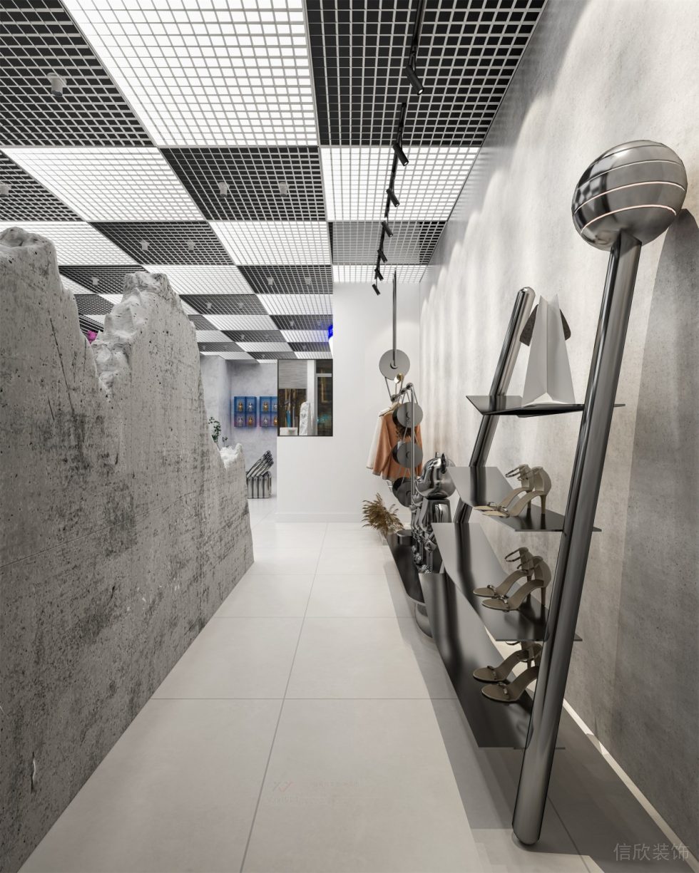 深圳市寶安區石巖300平現代風服裝店裝修設計大廳
