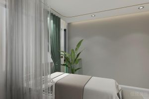 富盈美容店裝修設(shè)計(jì)窗簾