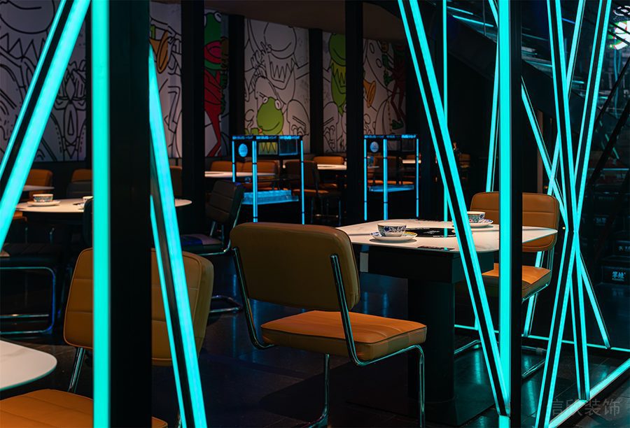 深圳羅湖京基鳳凰印象現代風格火鍋店裝修案例雙人用餐區 深圳羅湖京基鳳凰印象現代風格火鍋店裝修案例雙人用餐區