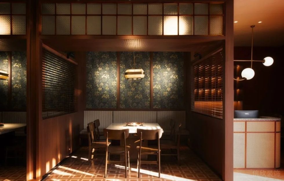 深圳羅湖招商中環(huán)日式風格火鍋店裝修案例卡座