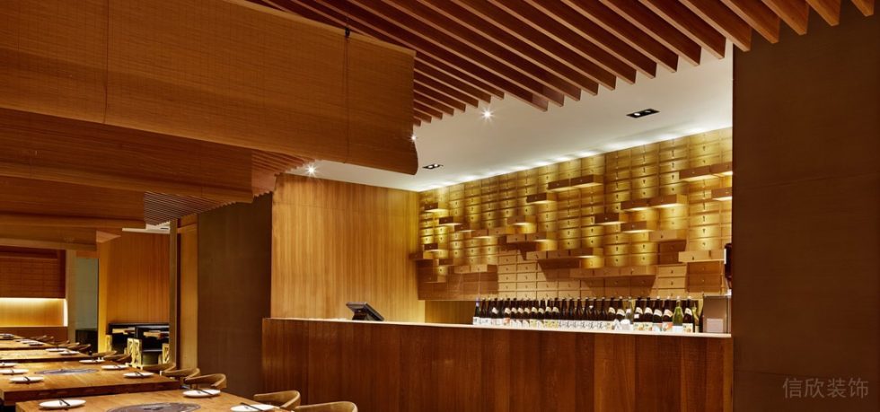 深圳南山卓越維港日式風格烤肉餐廳裝修案例水吧服務臺 深圳南山卓越維港日式風格烤肉餐廳裝修案例水吧服務臺
