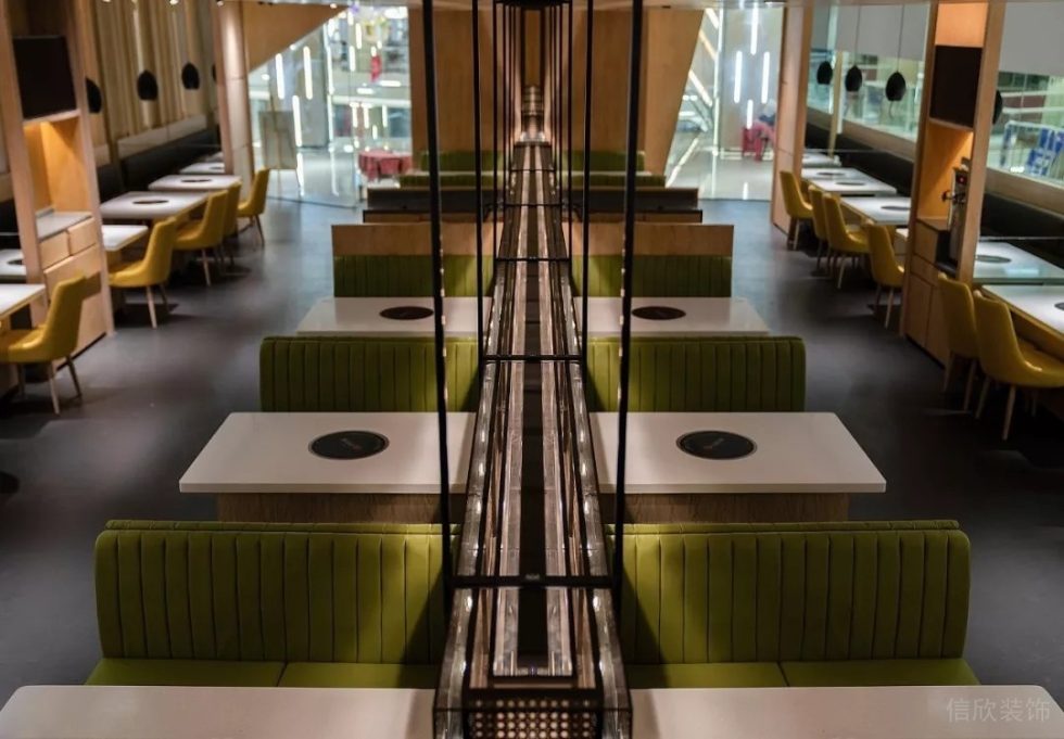 深圳坪山怡瑞達云秀府簡約北歐風火鍋店裝修案例黑色烤漆方管架吊燈 深圳坪山怡瑞達云秀府簡約北歐風火鍋店裝修案例黑色烤漆方管架吊燈