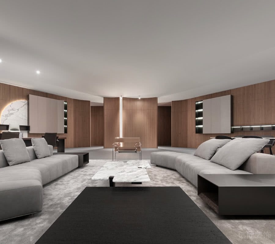 深圳南山華潤置地大廈1000平方米后現代極簡風格辦公室裝修案例董事長辦公室休閑洽談區 深圳南山華潤置地大廈1000平方米后現代極簡風格辦公室裝修案例董事長辦公室休閑洽談區