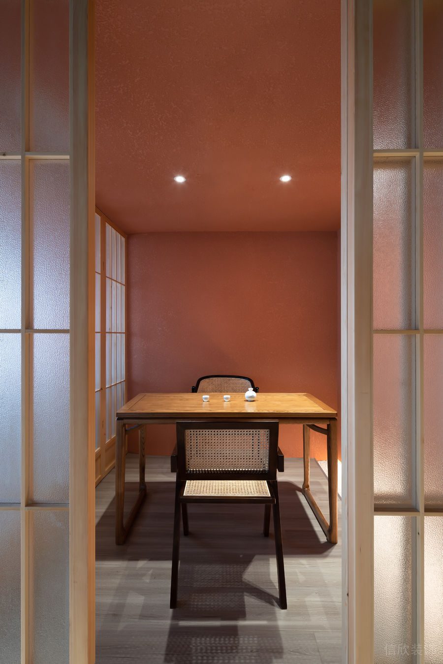 深圳寶安中洲華府暖色調極簡風格茶館裝修案例雙人包廂 深圳寶安中洲華府暖色調極簡風格茶館裝修案例雙人包廂