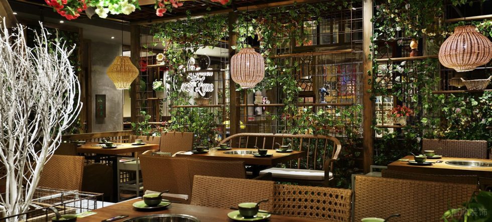 深圳福田航苑大廈田園風格火鍋餐廳裝修案例燈光效果 深圳福田航苑大廈田園風格火鍋餐廳裝修案例燈光效果