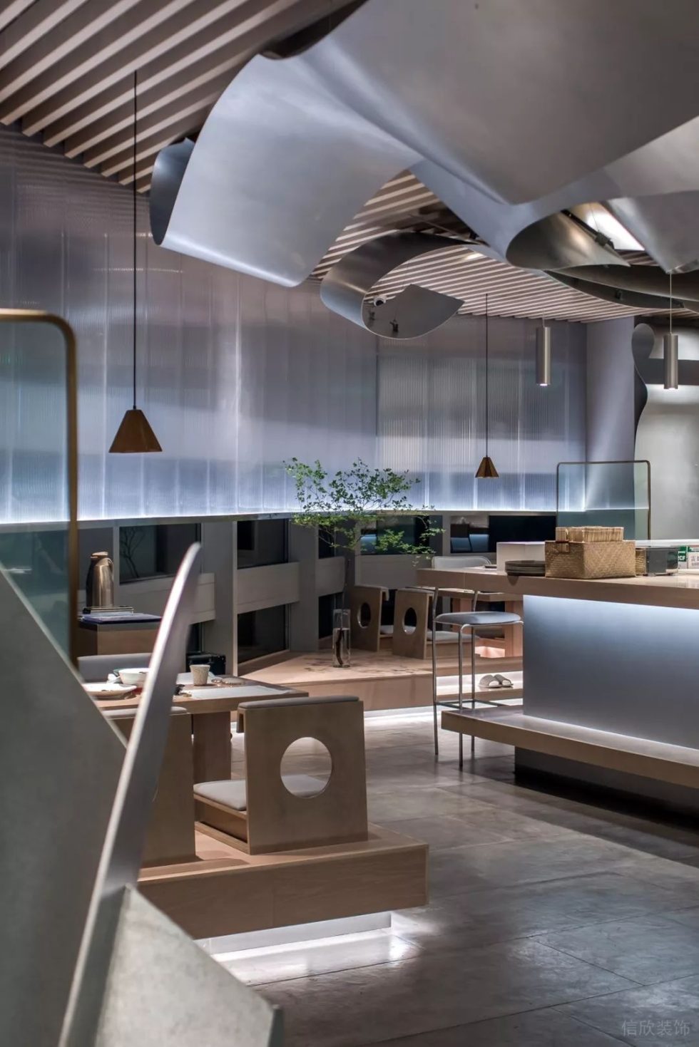 深圳南山天利中央廣場現代新中式風格壽司店裝修案例燈光效果 深圳南山天利中央廣場現代新中式風格壽司店裝修案例燈光效果