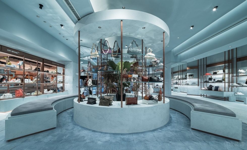 深圳市寶安區松崗現代風買手店概念店裝修設計圓形展臺 深圳市寶安區松崗現代風買手店概念店裝修設計圓形展臺