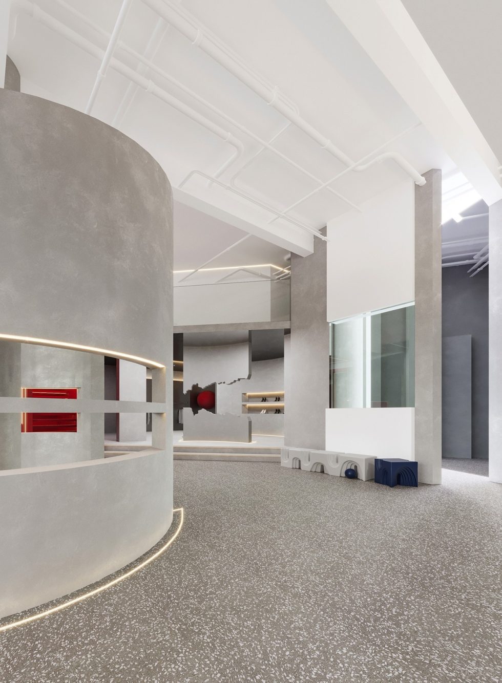 深圳市龍崗區坂田hby買手店裝修設計水磨石地面 深圳市龍崗區坂田hby買手店裝修設計水磨石地面