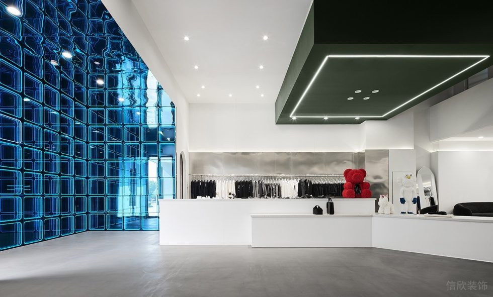 深圳市南山區南頭現代風rain & Snow.hby買手店裝修設計灰色水泥地面