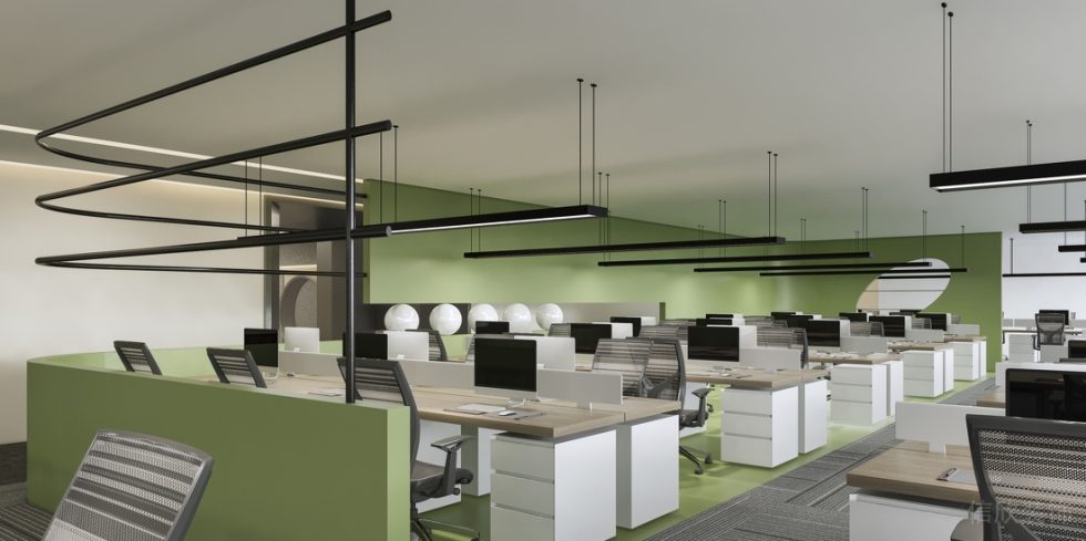 深圳寶安易尚中心2000平方米簡約風格辦公室裝修案例辦公區家具組合 深圳寶安易尚中心2000平方米簡約風格辦公室裝修案例辦公區家具組合