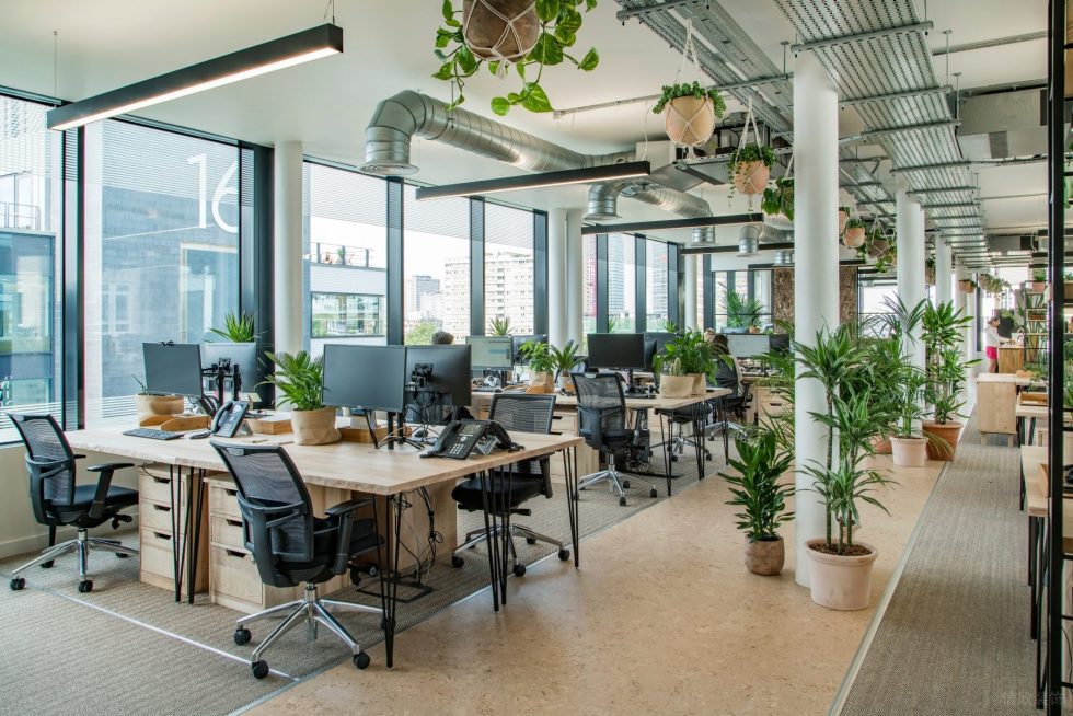 深圳福田京地大廈380平方米田園風格辦公室裝修案例工作區 深圳福田京地大廈380平方米田園風格辦公室裝修案例工作區