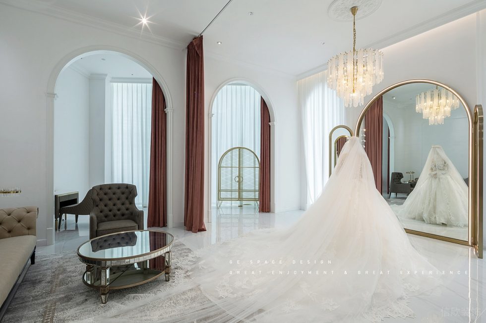 深圳市寶安區福永現代輕奢風國際婚紗一品cg店裝修設計休息區二