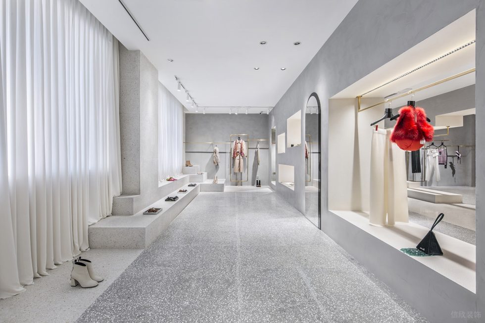 深圳市寶安中心城o.t.s時尚買手店店裝修設計白色石膏板頂面 深圳市寶安中心城o.t.s時尚買手店店裝修設計白色石膏板頂面